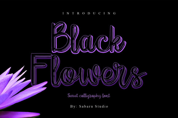 Black Flowers: The Handwritten Typeface for Modern Editorial Design