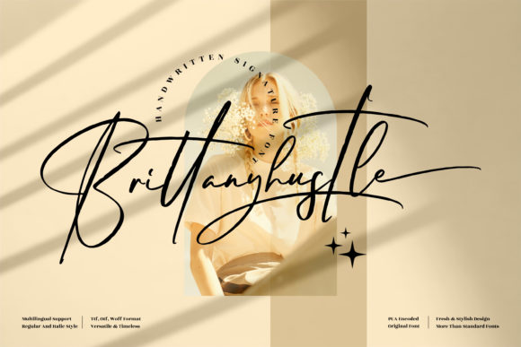 Brittanyhustle: A Delicate Handwritten Typeface for Romantic Branding