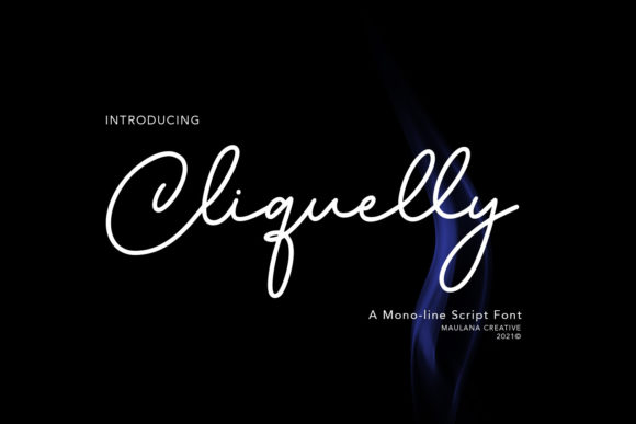 Cliquelly: A Romantic Script Font for Digital Marketing