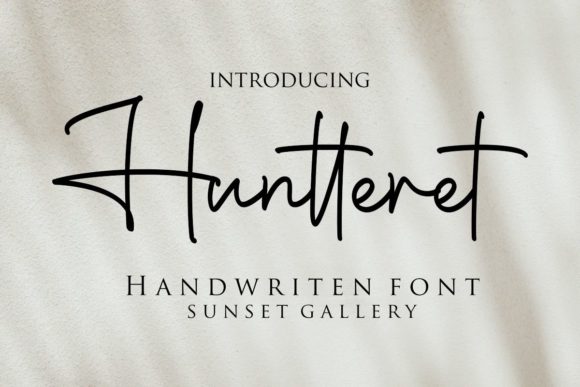 Huntteret: A Delicate Script Font for Polished Branding