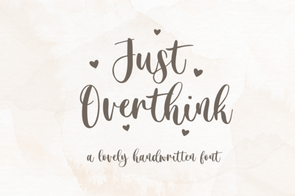 Just Overthink: The Handwritten Typeface for Modern Editorial Design