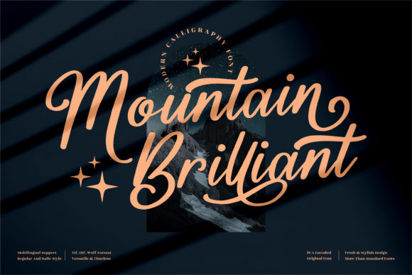 Mountain Brilliant: A Romantic Script Font That Earns Its Spark