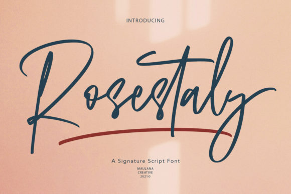 Rosestaly Script Font for Editorial Design