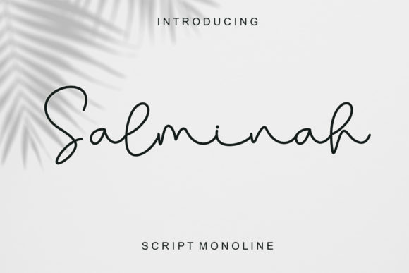 Salminah: A Refined Script Font for Editorial Design