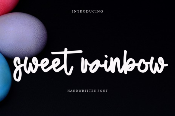 Sweet Rainbow Font for Handmade Creations