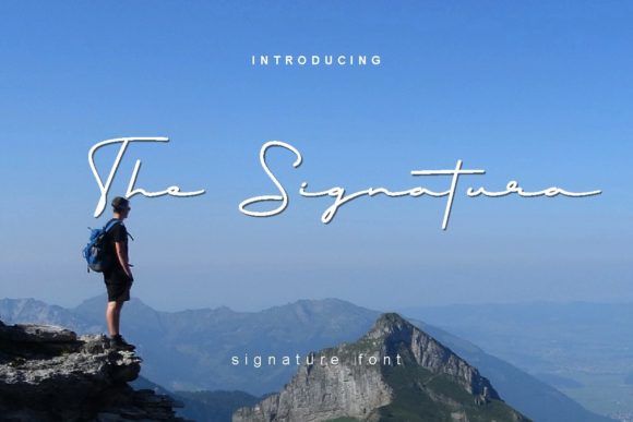 The Signatura: A Refined Script Font for Campaign Headlines