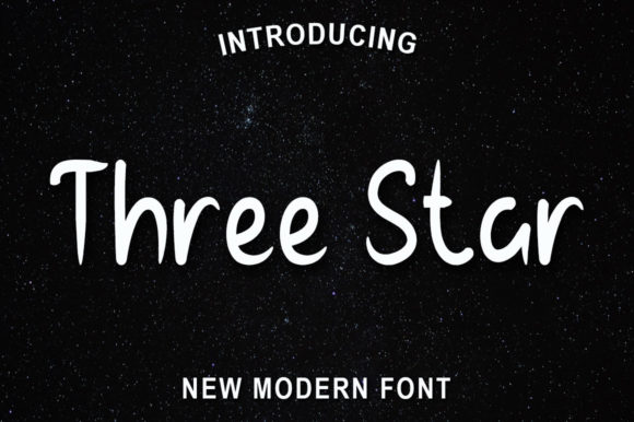 Three Star: A Modern Handwritten Font for Digital Branding